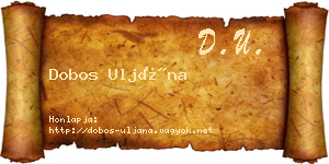 Dobos Uljána névjegykártya